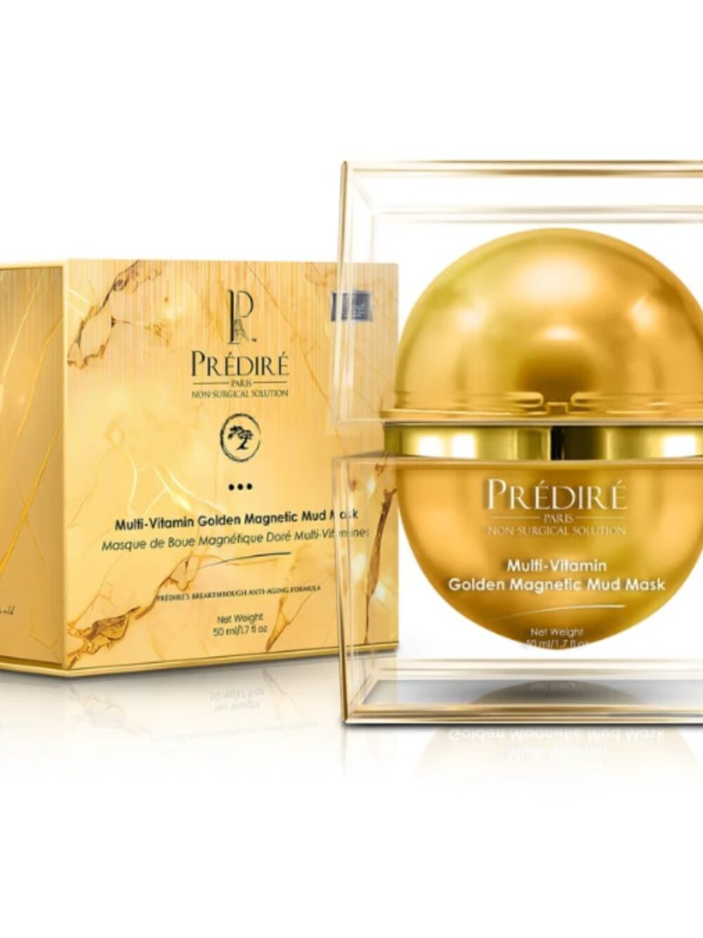 PREDIRE GOLDEN MAGNETIC MUD MASK WITH COLLAGEN & OXYGEN BOOSTER-4.23 fl oz/120 g